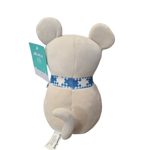 Pillowfort Mouse Mini Plush Toy For Ages 3-9 With Blue White Scarf Cute  Cuddly - Picture 5 of 5